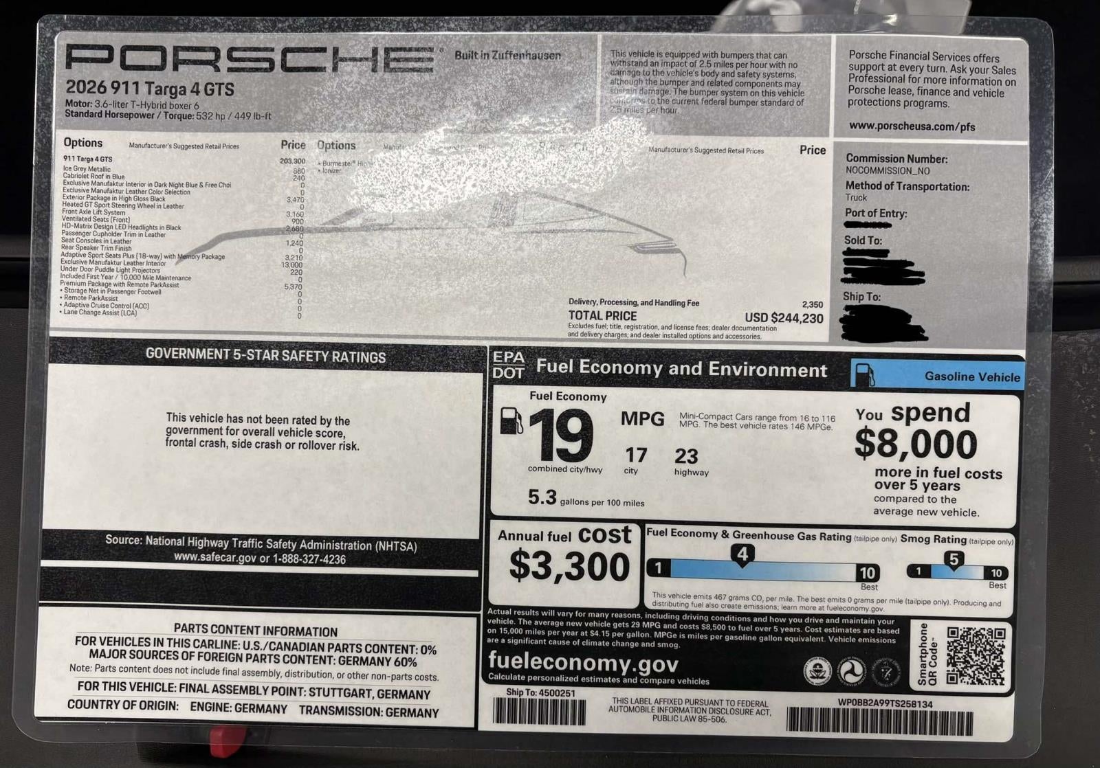 2026 Porsche 911 Targa 4 GTS